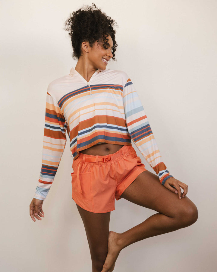 Cascade Stripe Quarter Zip Sunshade