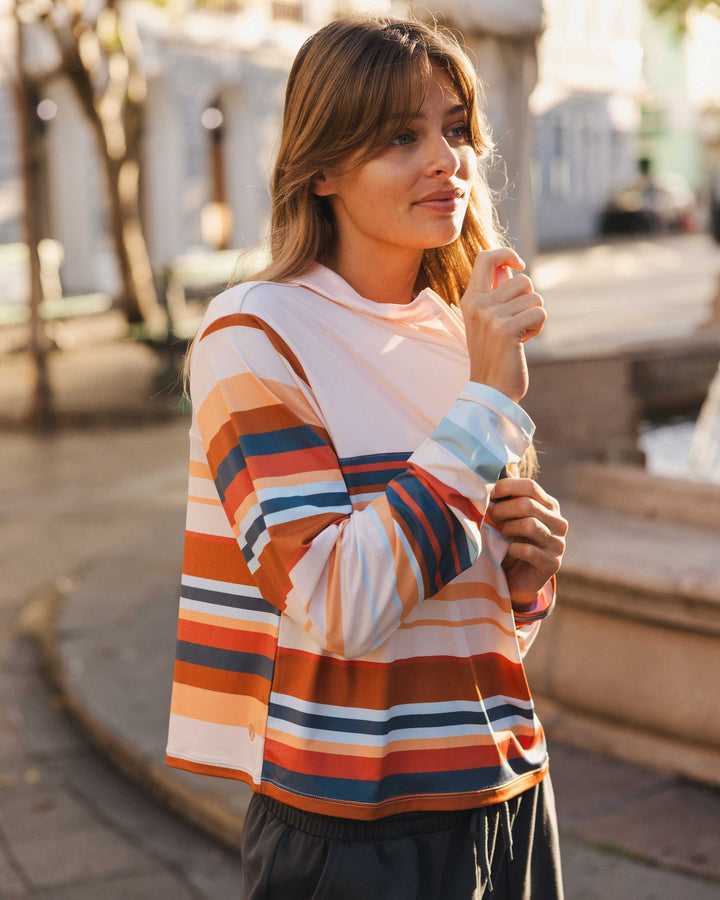 Cascade Stripe Quarter Zip Sunshade