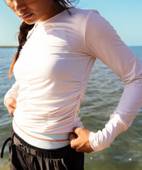 Vanilla Ruched Sun Shirt