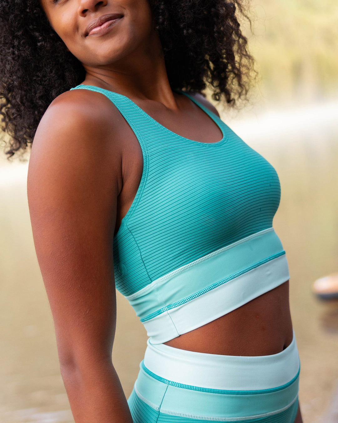 Seablue Flat Rib Cut Back Crop