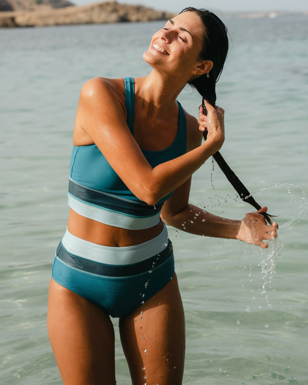 Still Water Flat Rib Colorblock Bottom