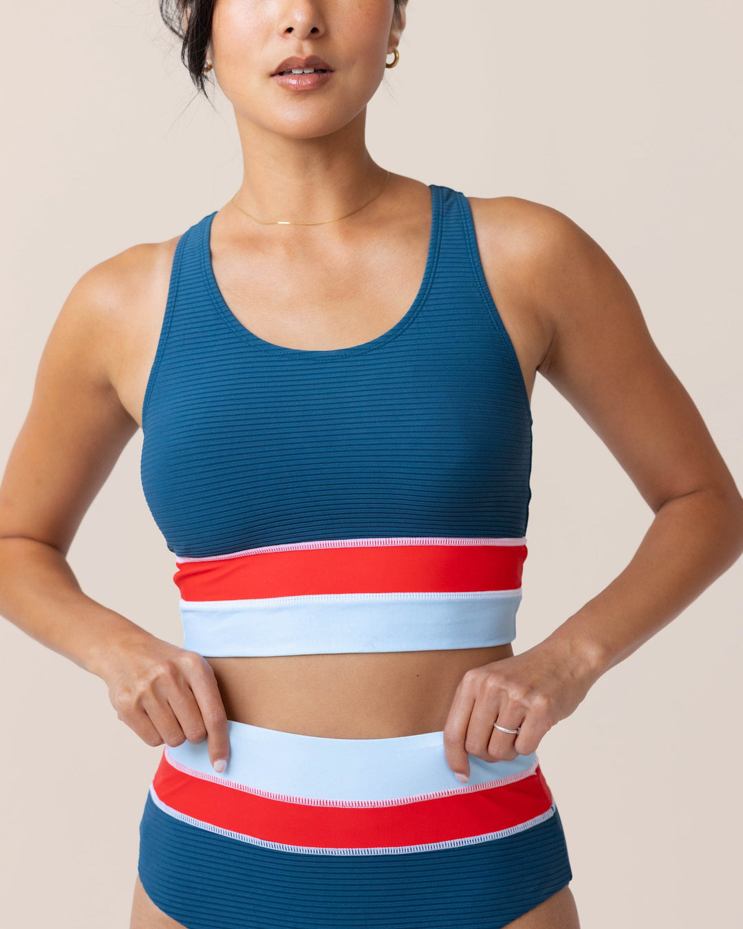 Valor Flat Rib Cut Back Crop
