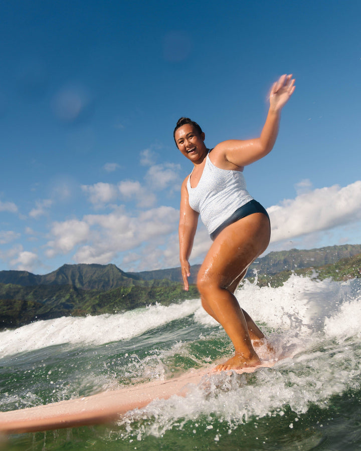 Kailani Flat Rib V-Neck Tankini