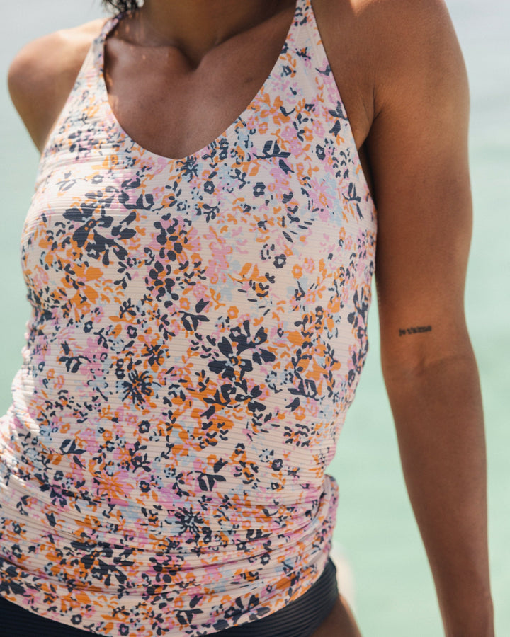 Caspian Flat Rib V-Neck Tankini