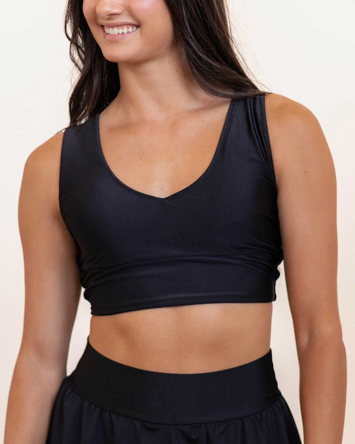 Black Twist Crop