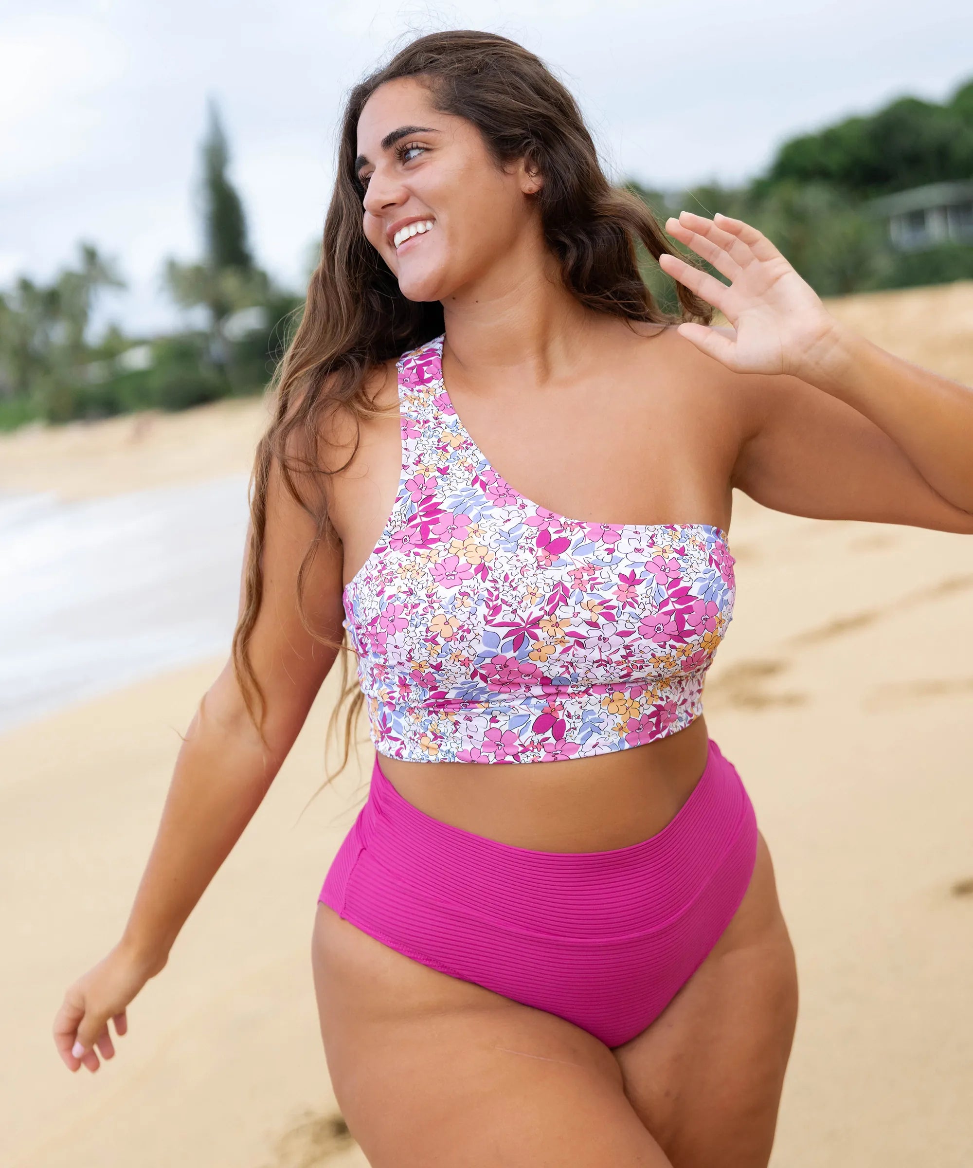 Beach Blossom One Shoulder Crop – Nani Swimwear