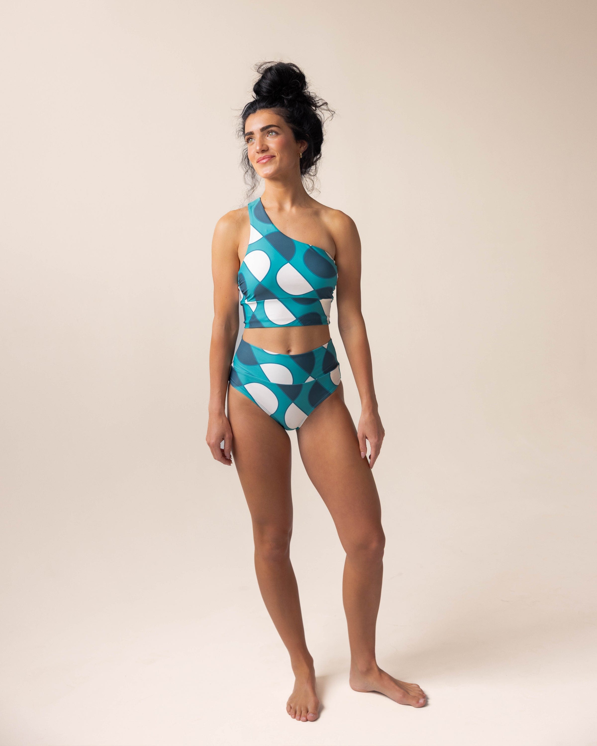 Riptide One Shoulder Crop – Nani Swimwear