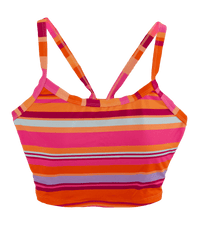 Sunset Stripe Scoop Neck Crop
