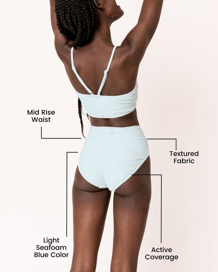 Textured Seafoam Mid Rise Bottom