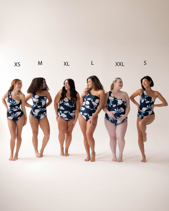 Midnight Floral Cascade One Piece