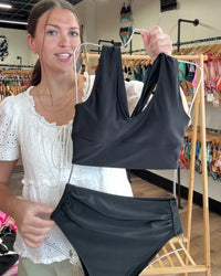 Twist Crop Black
