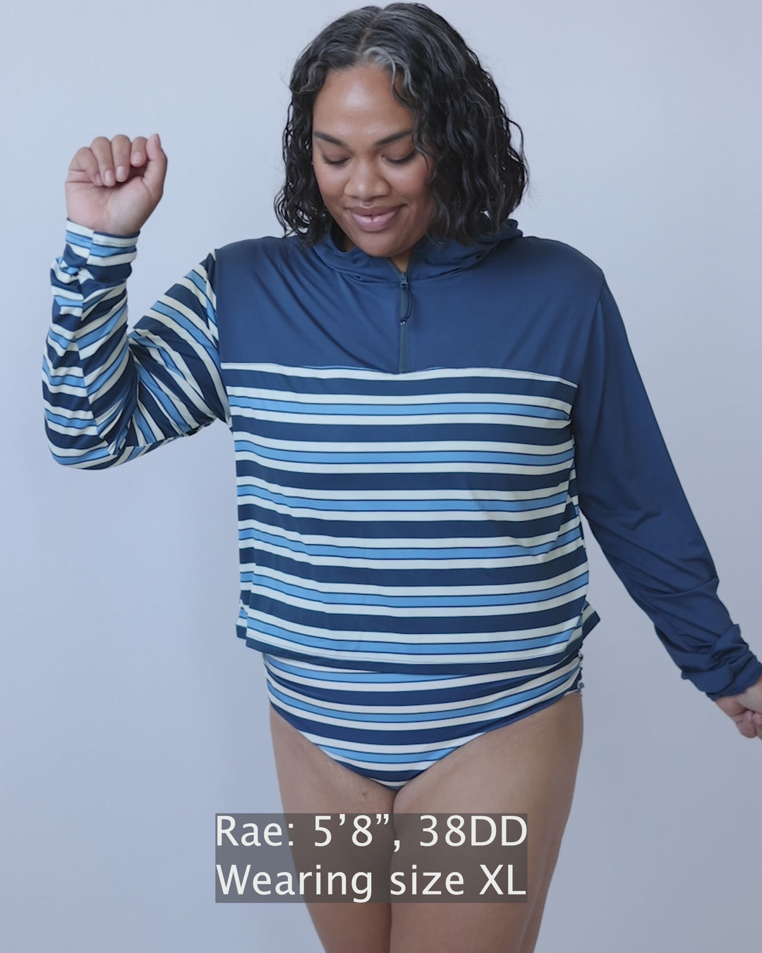 Monica Stripe Quarter Zip Sunshade