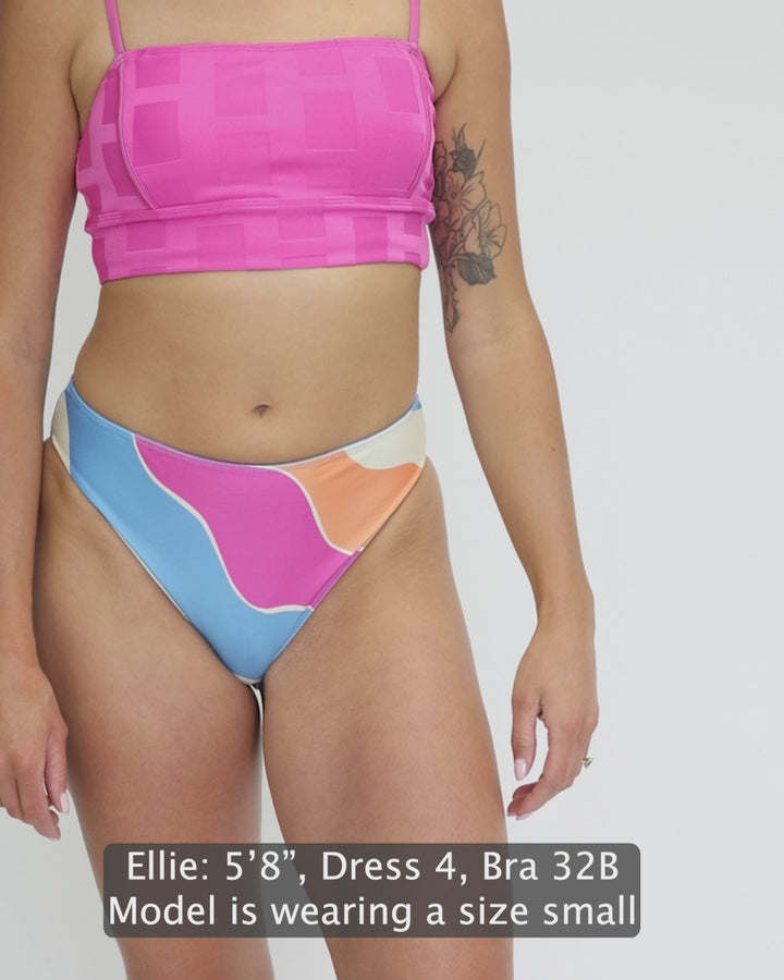 Flat Rib Sunrise Reversible High Leg Bottom