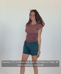 Clove Ruched Tee