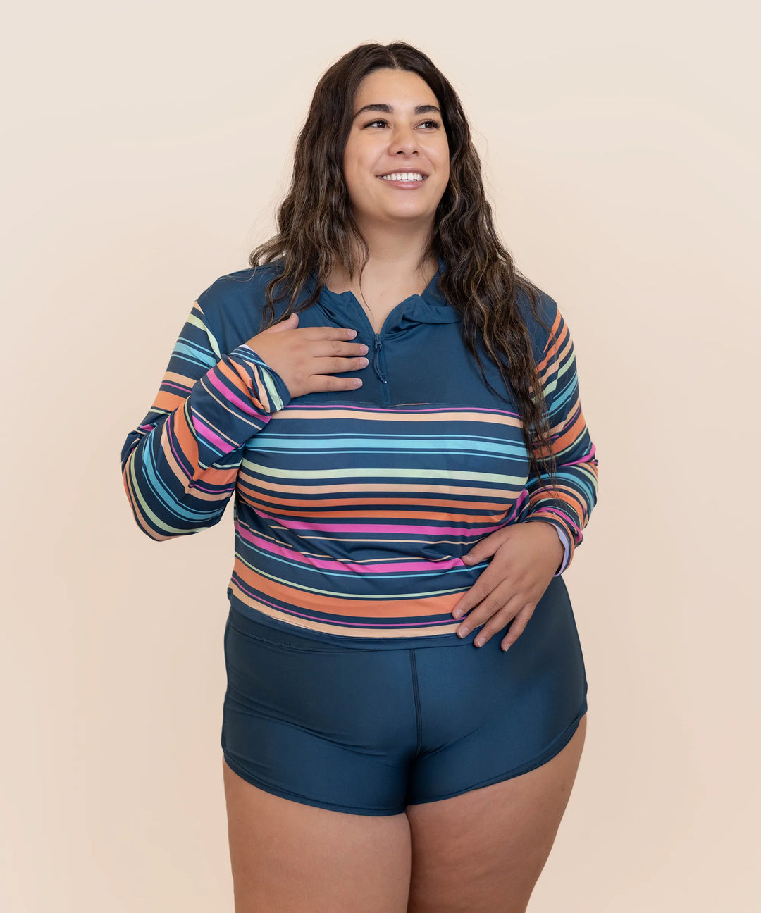 Tevy Quarter Zip Sunshade – Nani Swimwear