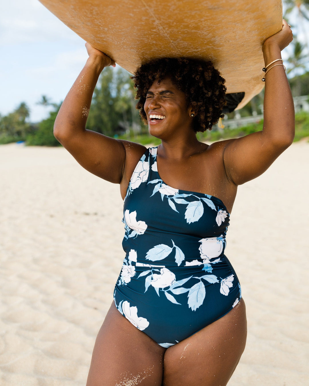 Midnight Floral Cascade One Piece