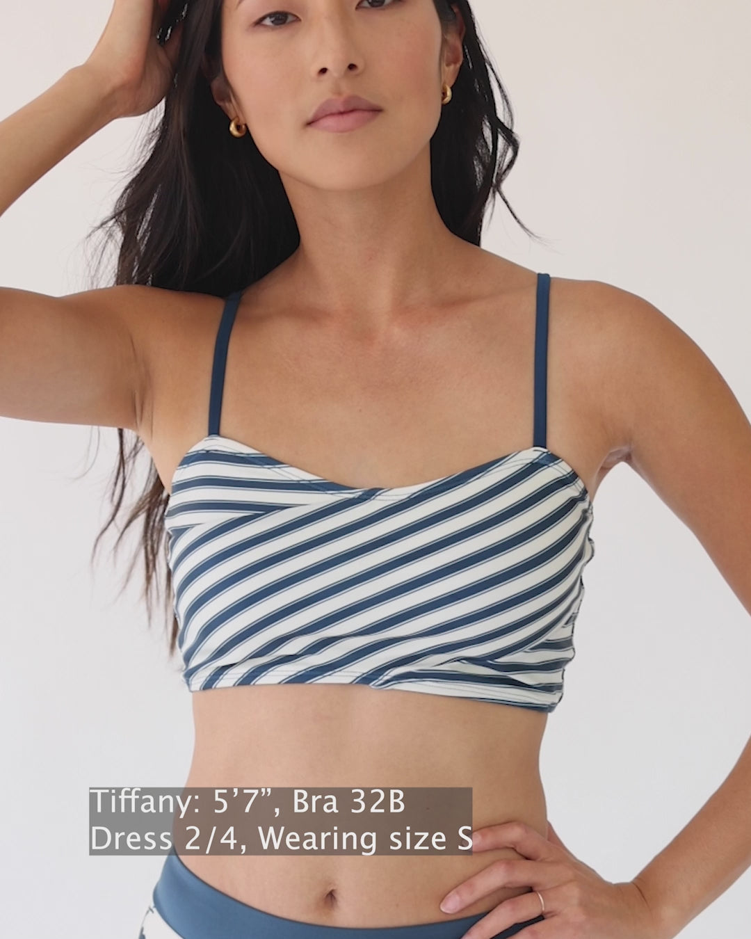 Coastal Stripe Crossover Bralette