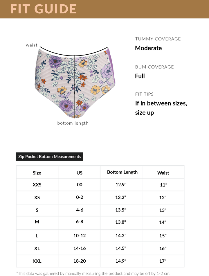 Lilac Beach Zip Pocket Bottom