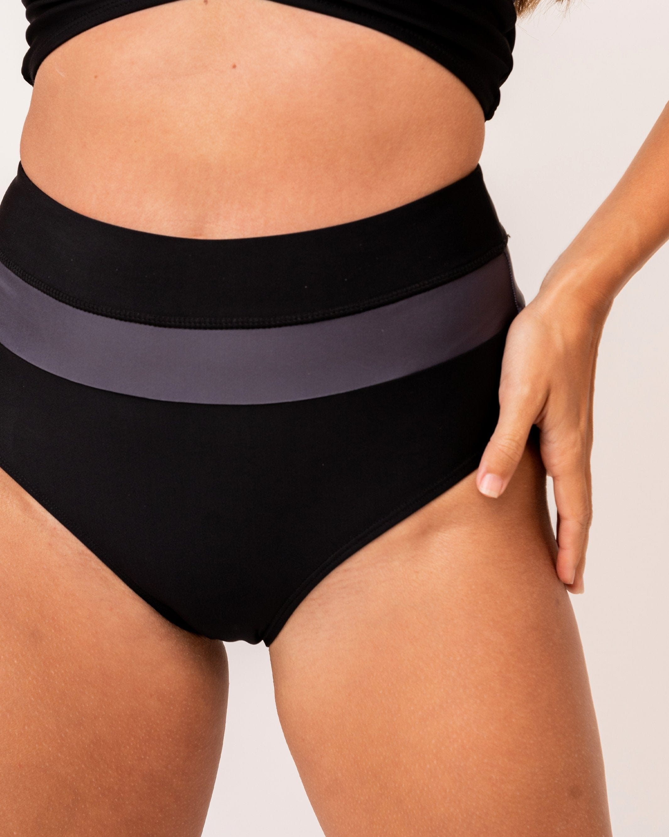 Black Colorblock Bottom – Nani Swimwear