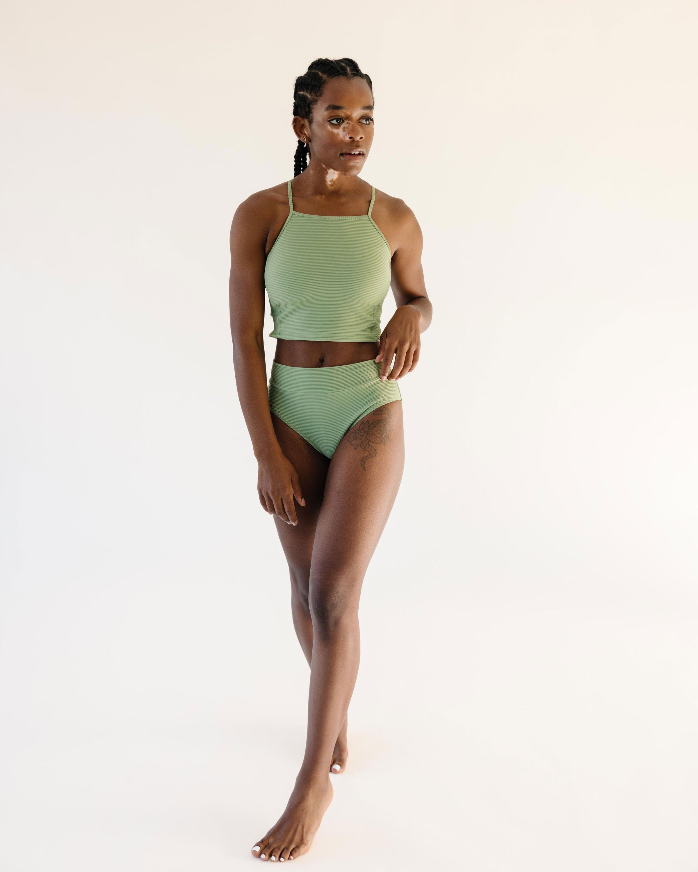 Textured Olympia Mid Rise Bottom Nani Swimwear