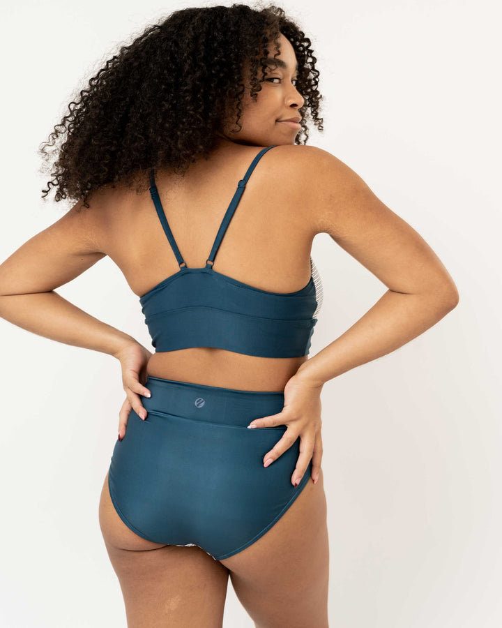 Textured Alana Block Mid Rise Bottom