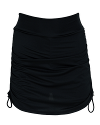 Black Ruched Swim Skirt