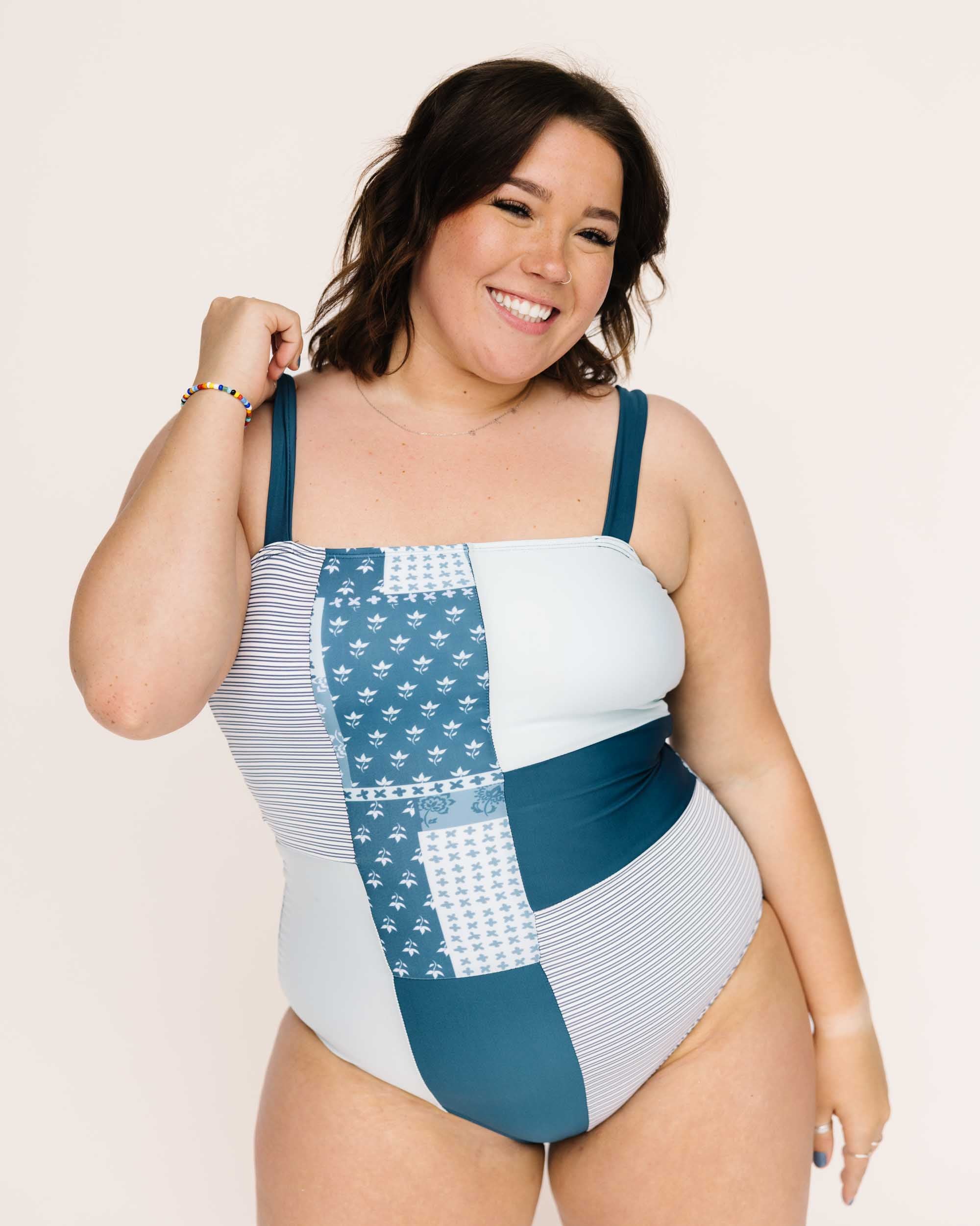 Denim Patchwork One Piece – Nani Swimwear