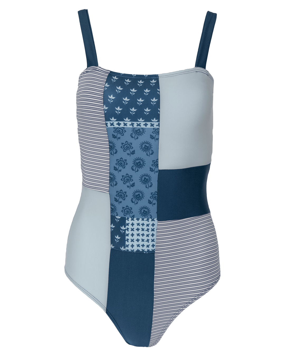 Denim Patchwork One Piece