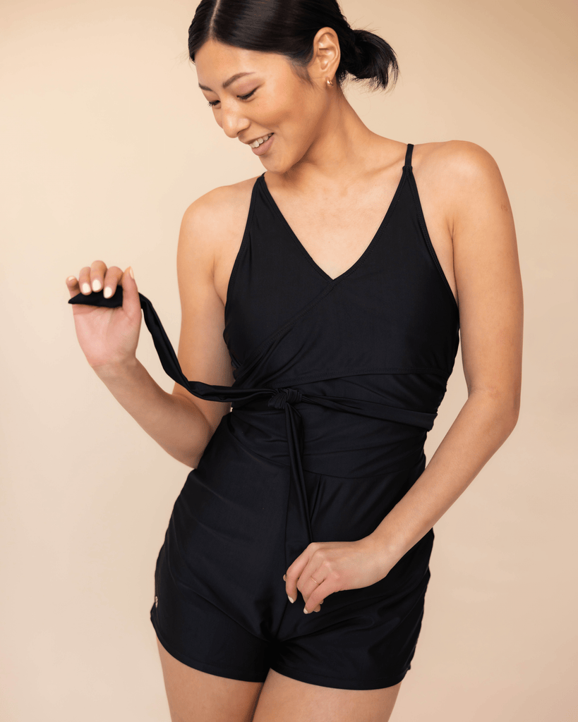 Black Swim Romper Nani Swimwear