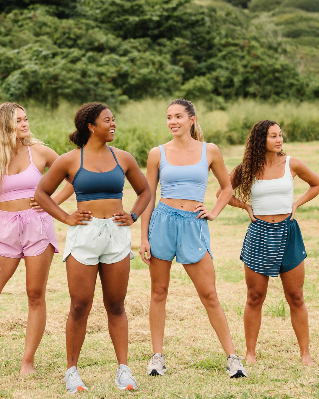 A group of women wearing activwear.