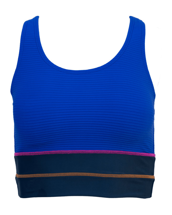Flat Rib Cobalt Cut Back Crop