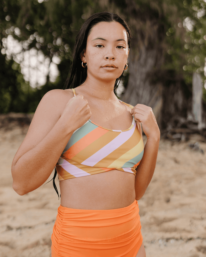 Surf Stripe Tone Crop