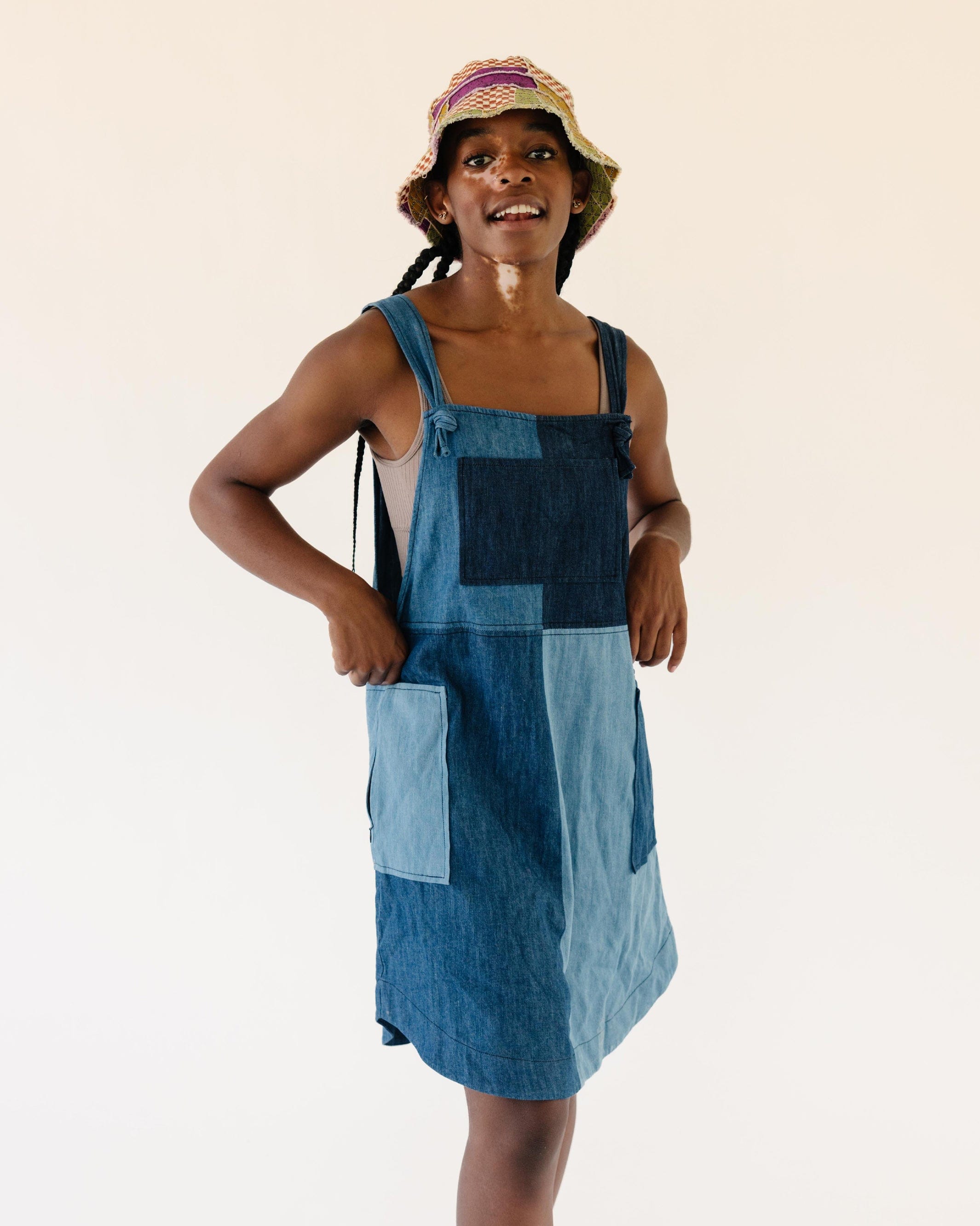 Vintage Style Denim Patchwork Maxi Dress Skirtall  Vintage style denim  Upcycle clothes Upcycled fashion
