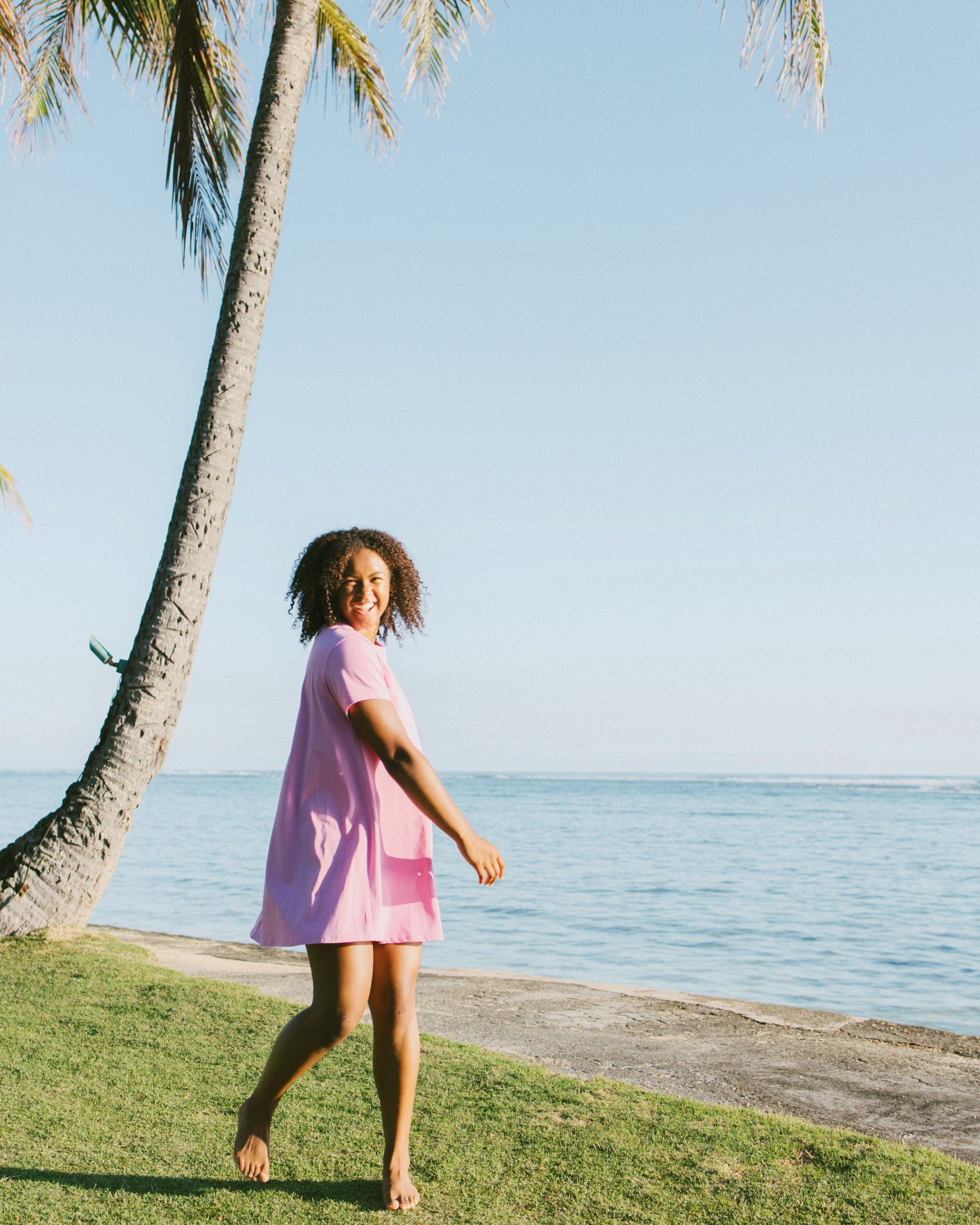 Wisteria Flow Cover Up T Shirt Dress Nani Swimwear
