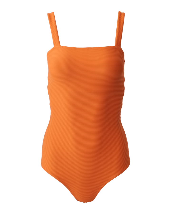 Flat Lay of Textured Cora Sandbar One Piece Swimsuit